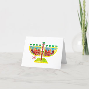 De Remerciements Carte Hanoukka Old City Menorah