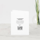 De Remerciements Carte Herbster Lake Superior (Dos)