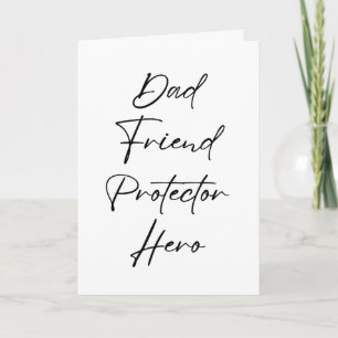 De Remerciements Carte Hero Protector Papa Friend