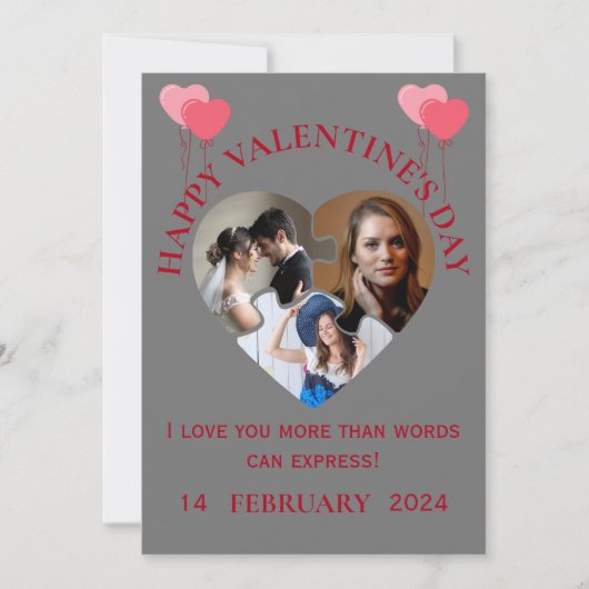 De Remerciements Carte Heureuse Sainte-Valentin (Devant)