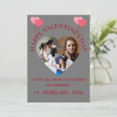 De Remerciements Carte Heureuse Sainte-Valentin (Debout devant)