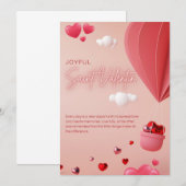 De Remerciements Carte Heureuse Sainte-Valentin imprimable - Diffus (Devant / Derrière)