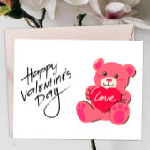 De Remerciements Carte Heureuse Sainte-Valentin Teddy Bear