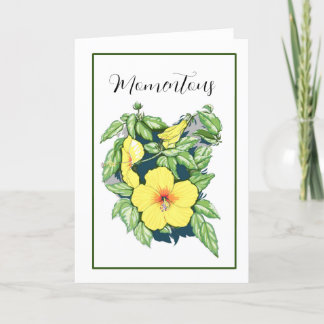 De Remerciements Carte Hibiscus