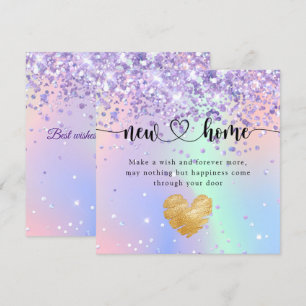 De Remerciements Carte Holographique nouvelle maison