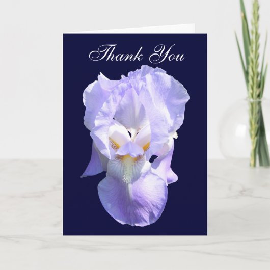 De Remerciements Carte Iris ~ Portée (Devant)