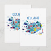 De Remerciements Carte Islande (Devant / Derrière)