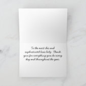 De Remerciements Carte Jour Chic et Fun Boss (Intérieur)