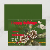 De Remerciements Carte Joyeuse des Fêtes (Devant / Derrière)