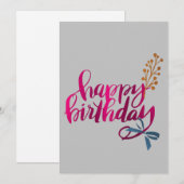 De Remerciements Carte Joyeux Anniversaire (Devant / Derrière)