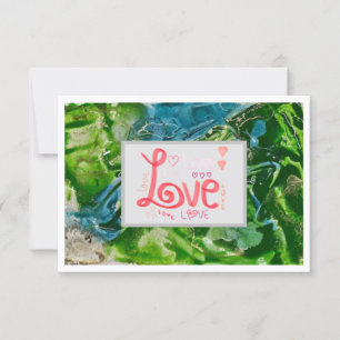De Remerciements Carte Love Flat 3,5 pouces x 5 pouces