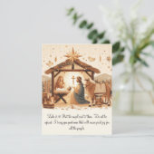 De Remerciements Carte Luke 2 Manger Scene Flat Card (Écrivez votre (Debout devant)