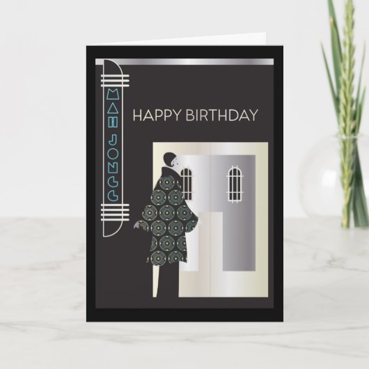 De Remerciements Carte Mah Jongg Deco Miami (Devant)