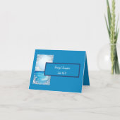 De Remerciements carte Mariage bleue (Devant)