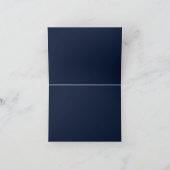 De Remerciements carte Mariage bleue (Intérieur)