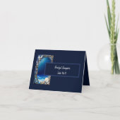 De Remerciements carte Mariage bleue (Devant)