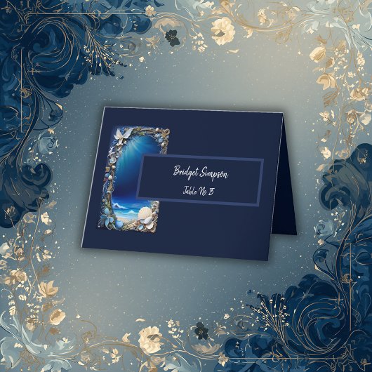 De Remerciements carte Mariage bleue