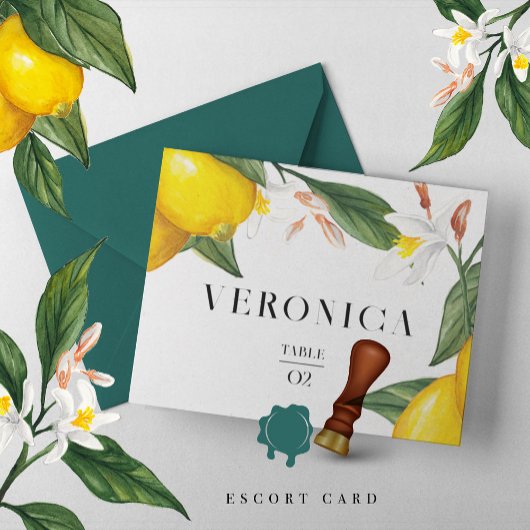 De Remerciements Carte Mariage d'escorte citron blanc