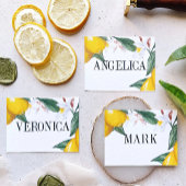 De Remerciements Carte Mariage d'escorte citron blanc