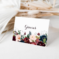 Carte Mariage Gracias aquarelle illustrée