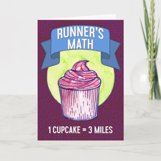 De Remerciements Carte Math Cupcake du coureur (Devant)