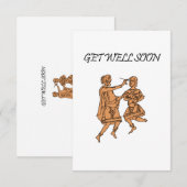 De Remerciements Carte Medieval Get Well Bientôt (Devant / Derrière)
