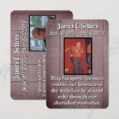 De Remerciements Carte mémoire (Devant / Derrière)