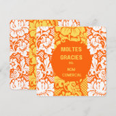 De Remerciements Carte "Merci"- "moltes gràcies"-Design 2 (Devant / Derrière)