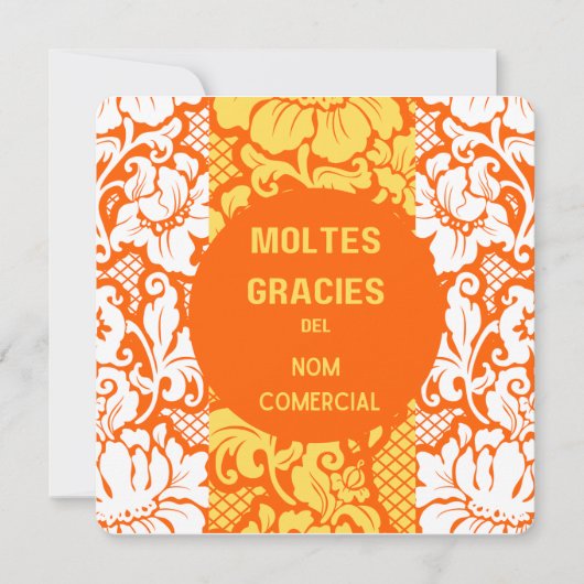 De Remerciements Carte "Merci"- "moltes gràcies"-Design 2 (Devant)