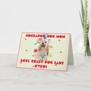 De Remerciements Carte mère Cockapoo personnalisée Chien meilleur f