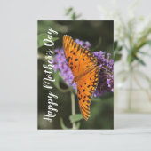 De Remerciements carte mère papillon floral (Debout devant)