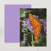 De Remerciements carte mère papillon floral (Devant / Derrière)