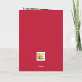 De Remerciements carte mère rouge rose sur noir (Dos)