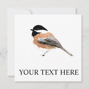 De Remerciements Carte mésange à dos brun