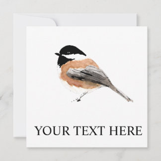De Remerciements Carte mésange à dos brun