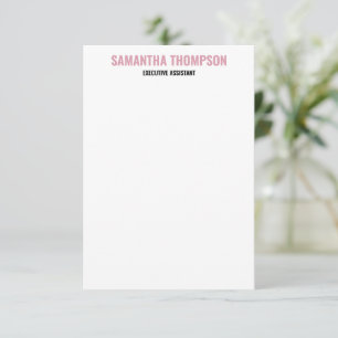 De Remerciements Carte moderne Chic rose, blanc et noir
