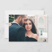 De Remerciements Carte moderne Royal Blue Floral Mariage QR Code RS (Dos)