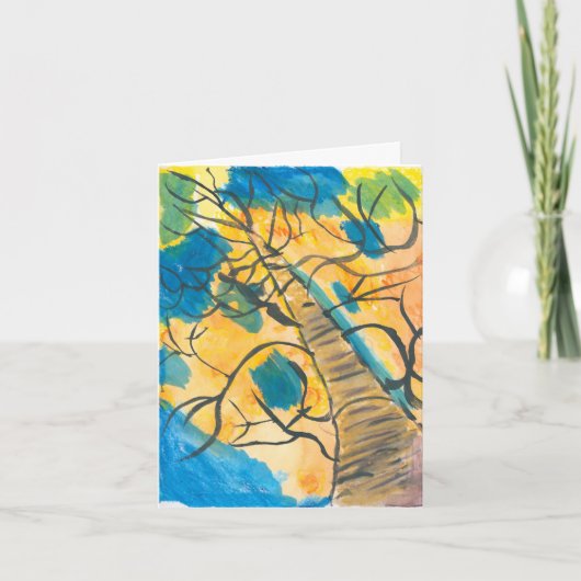 De Remerciements Carte multicolore d'arbre (Devant)