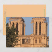 De Remerciements Carte Notre Dame Paris (vide) (Devant / Derrière)