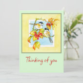 De Remerciements Carte Oiseaux en tout temps (Debout devant)