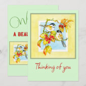 De Remerciements Carte Oiseaux en tout temps (Devant / Derrière)