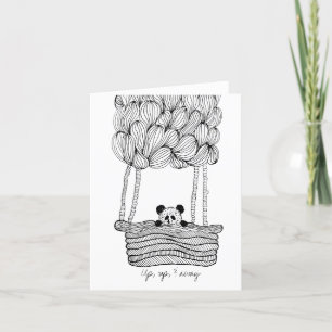 De Remerciements Carte Panda Up, Up & Away