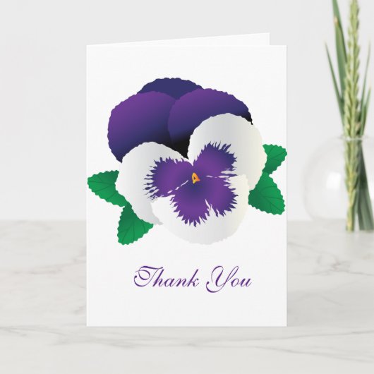 De Remerciements Carte Pansy (Devant)