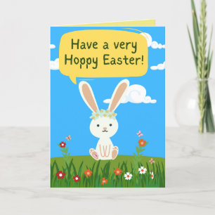 De Remerciements Carte Pâques Bunny Hoppy