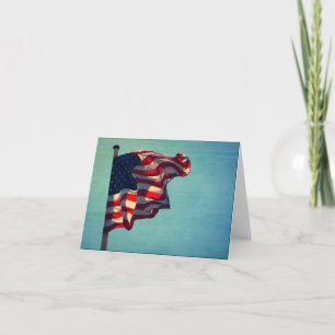 De Remerciements Carte Patriotique American Flag