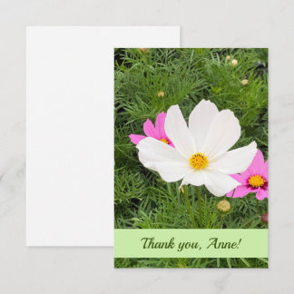 De Remerciements Carte personnalisable avec fleurs roses