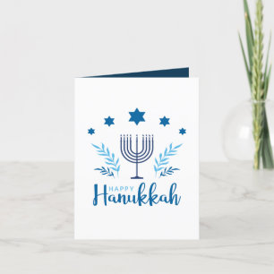 De Remerciements Carte personnalisable Hanoukka Menorah Stars
