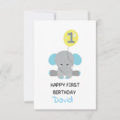 De Remerciements Carte personnalisable pour le premier anniversaire (Devant)