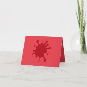 De Remerciements Carte personnalisée Tomato Red Splatter