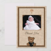 De Remerciements Carte photo Christian Bear (Devant / Derrière)